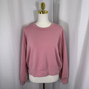 NWOT Lululemon Softstreme Perfectly Oversized Cropped Crew Pink Sweatshirt Sz 6